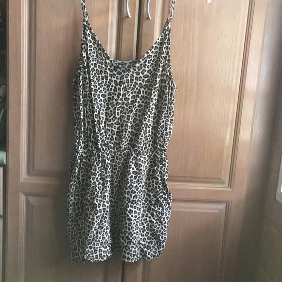 cheetah print romper h&m